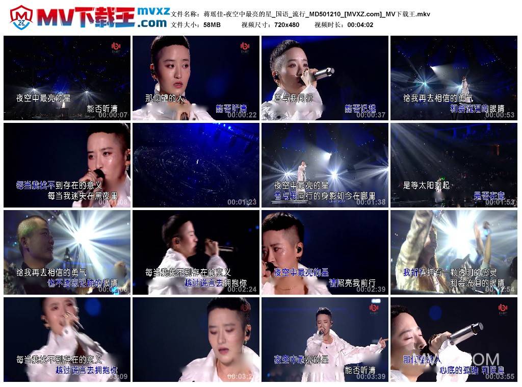 蒋瑶佳-夜空中最亮的星_国语_流行_MD501210
